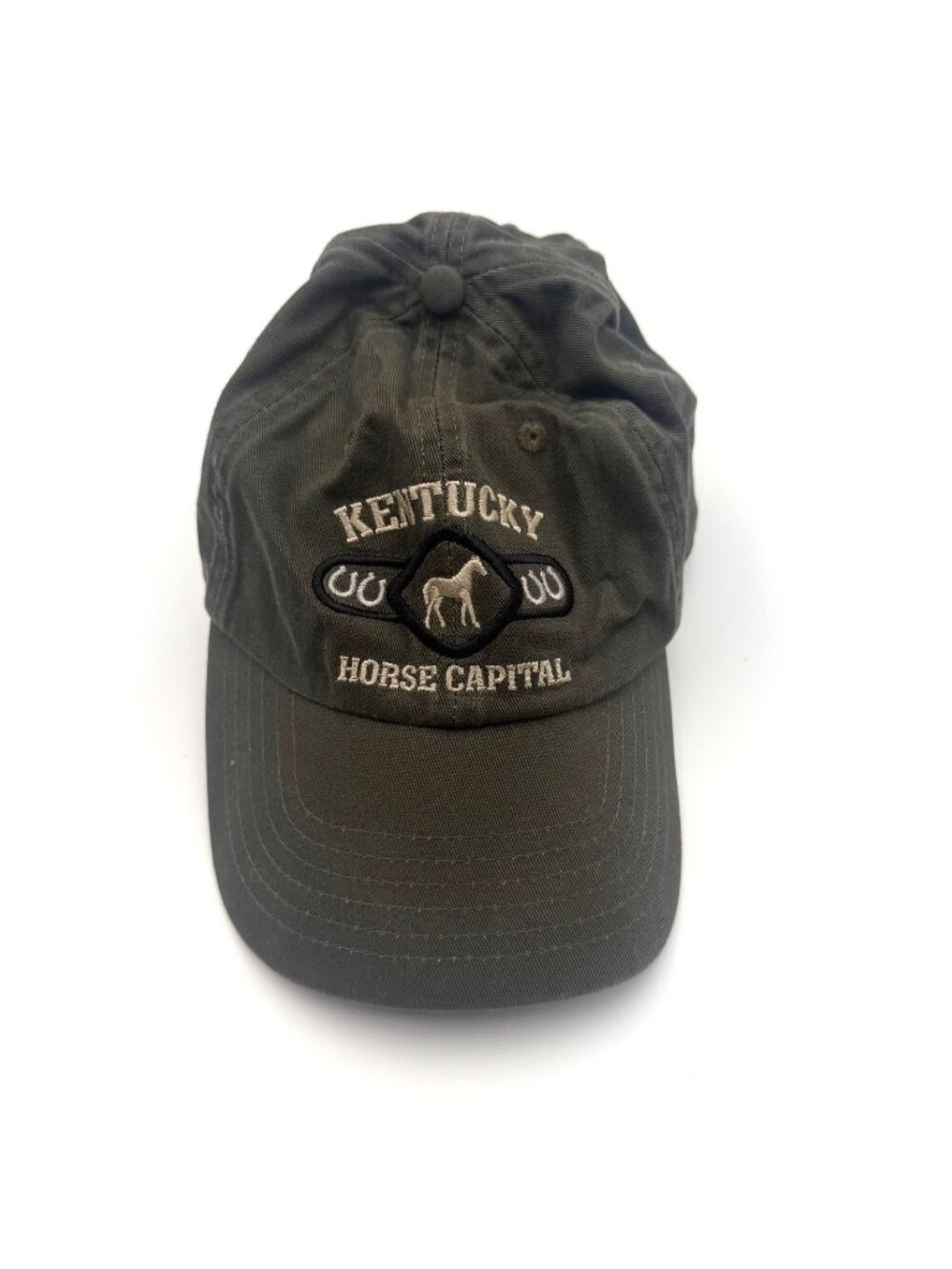 Kentucky Horse Capital Olive Green Adjustable Souvenir Dad Hat Cap Adult